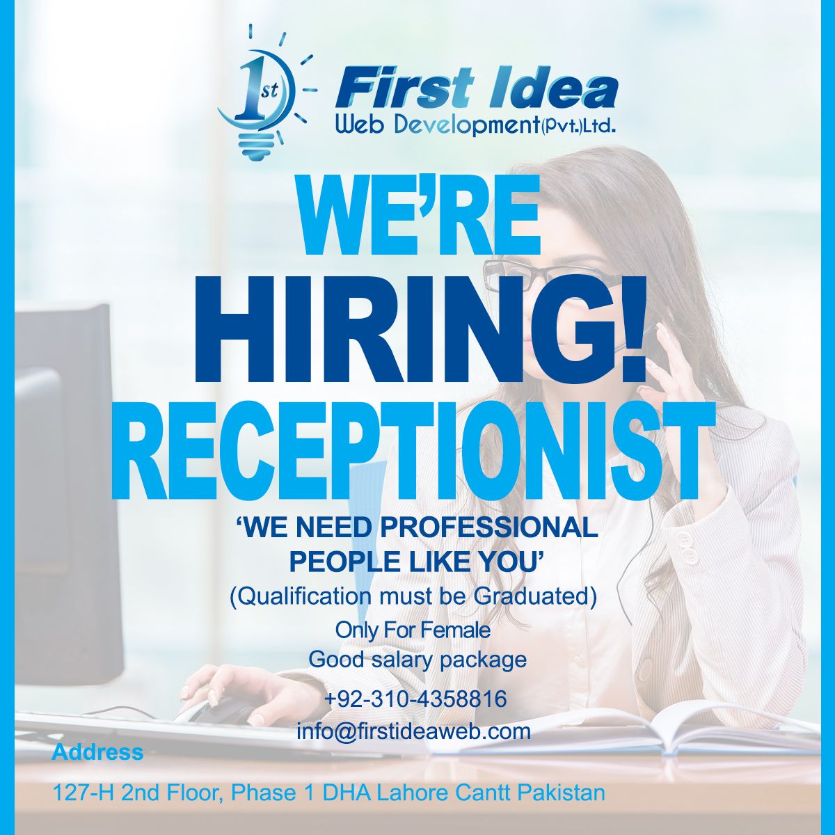 Need a Receptionist